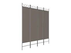 Outlet Tabique divisorio de 4 paneles Antracita 160x200 cm Tejido Gris