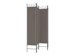 Outlet Tabique divisorio de 4 paneles Antracita 160x200 cm Tejido Gris