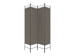 Outlet Tabique divisorio de 4 paneles Antracita 160x200 cm Tejido Gris