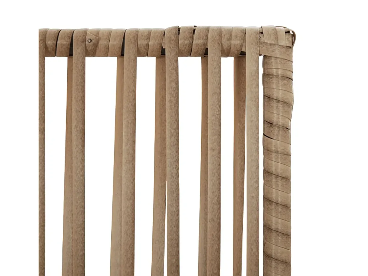 Biombo-Tabique divisorio de 5 paneles de mimbre de resina Beige