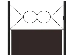 Biombo-Tabique divisorio de 3 paneles Marrón 120x180 cm Marru00f3n