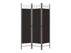 Biombo-Tabique divisorio de 3 paneles Marrón 120x180 cm Marru00f3n