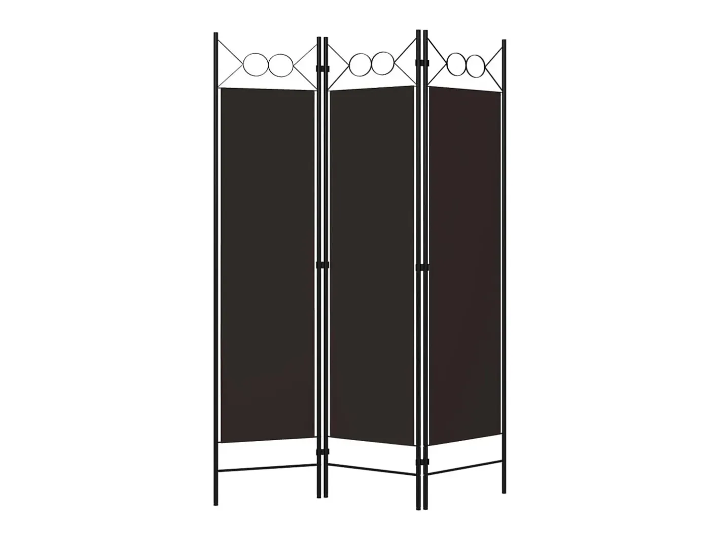 Biombo-Tabique divisorio de 3 paneles Marrón 120x180 cm Marru00f3n