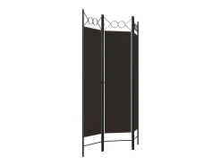 Biombo-Tabique divisorio de 3 paneles Marrón 120x180 cm Marru00f3n