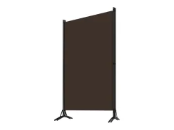 Biombo-Tabique divisorio de 3 paneles Marrón 260x180 cm Marru00f3n
