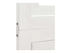 Biombo-Tabique divisorio de 4 paneles en madera maciza de paulownia blanca Blanco
