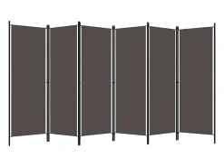 Biombo-Tabique divisorio de 6 paneles Antracita 300x180 cm Gris