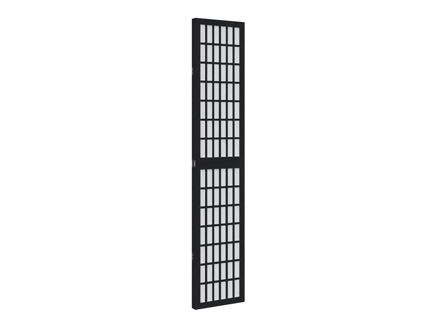 Hot Tabique divisorio de 3 paneles en madera maciza de paulownia negra Negro