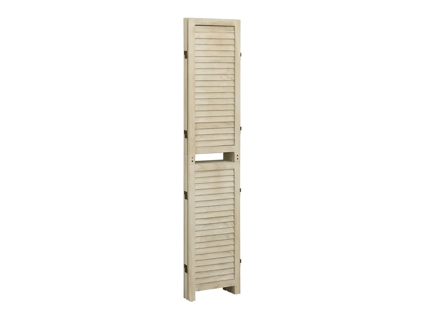 Hot Tabique divisorio de 4 paneles 140x165 cm madera de paulownia Marru00f3n