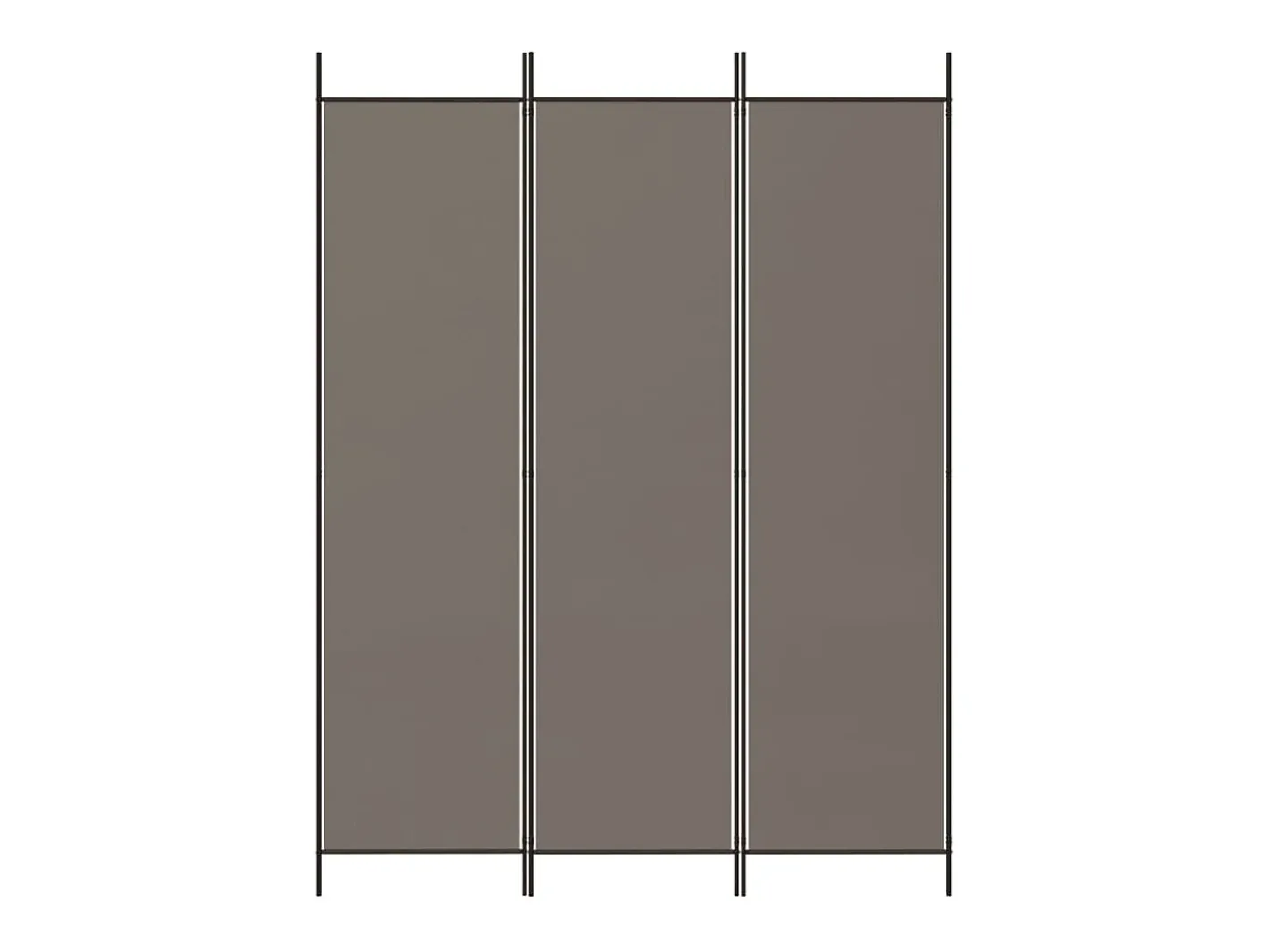 Tabique divisorio de 3 paneles Antracita 150x220 cm Tejido Gris Online