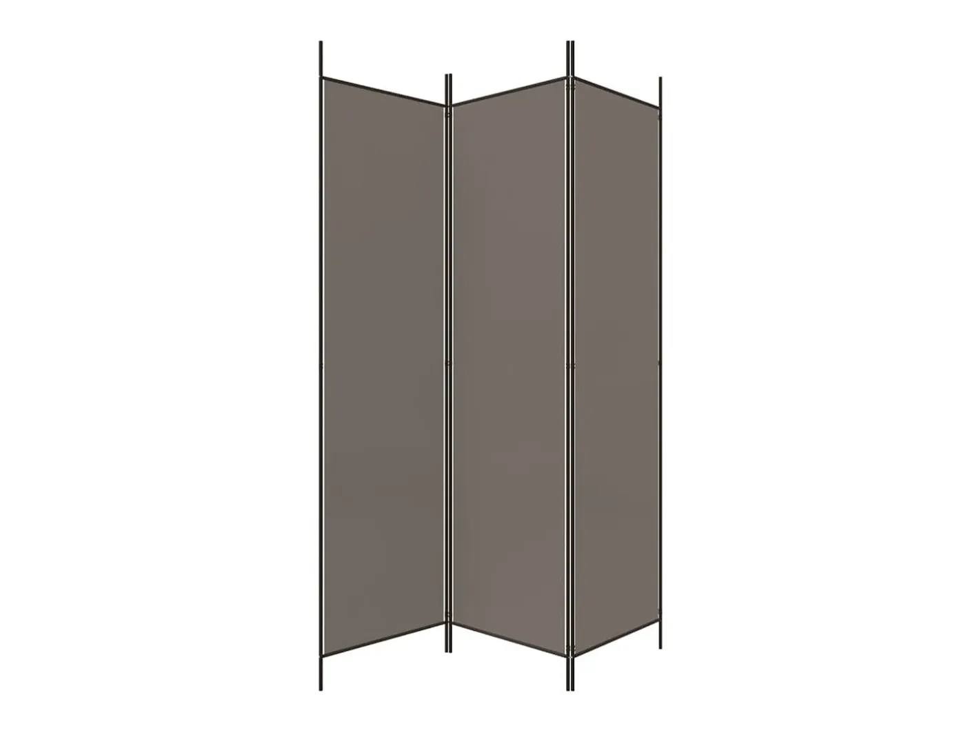 Tabique divisorio de 3 paneles Antracita 150x220 cm Tejido Gris Online