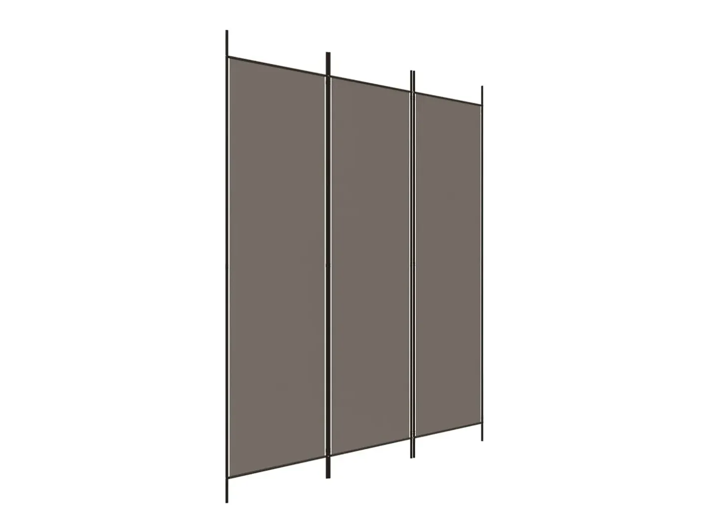 Tabique divisorio de 3 paneles Antracita 150x220 cm Tejido Gris Online
