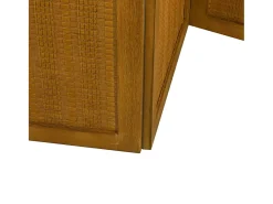 Sale Tabique divisorio de 5 paneles en madera maciza de paulownia marrón Marru00f3n