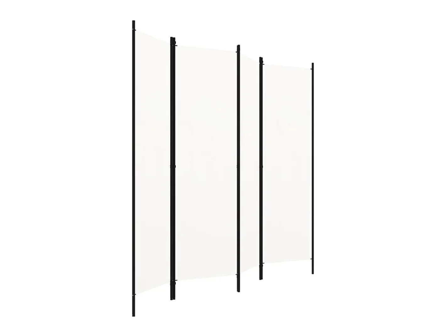 Biombo-Tabique divisorio de 4 paneles 200x180 cm Blanco