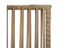Tabique divisorio de 5 paneles de mimbre de resina Beige Hot