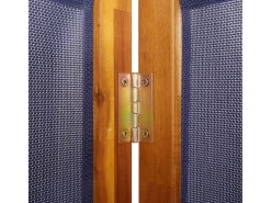 Biombo-Tabique divisorio de 3 paneles oscuro 210x180 cm Azul