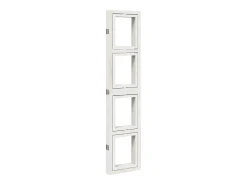 Outlet Tabique divisorio de 5 paneles en madera maciza de paulownia blanca Blanco