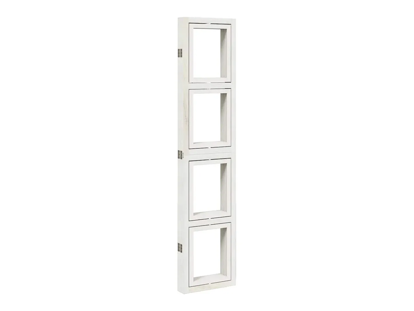 Outlet Tabique divisorio de 5 paneles en madera maciza de paulownia blanca Blanco