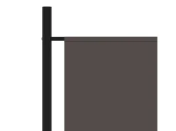 Online Tabique divisorio de 3 paneles Antracita 260x180 cm Gris