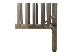 Biombo-Tabique divisorio de mimbre de resina de 4 paneles Gris