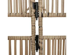 Clearance Tabique divisorio de mimbre de resina de 6 paneles Beige