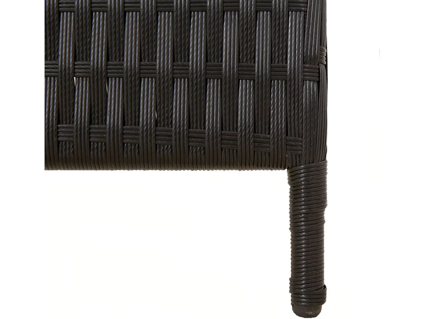 Sale Tabique divisorio de mimbre de resina negra de 6 paneles Negro