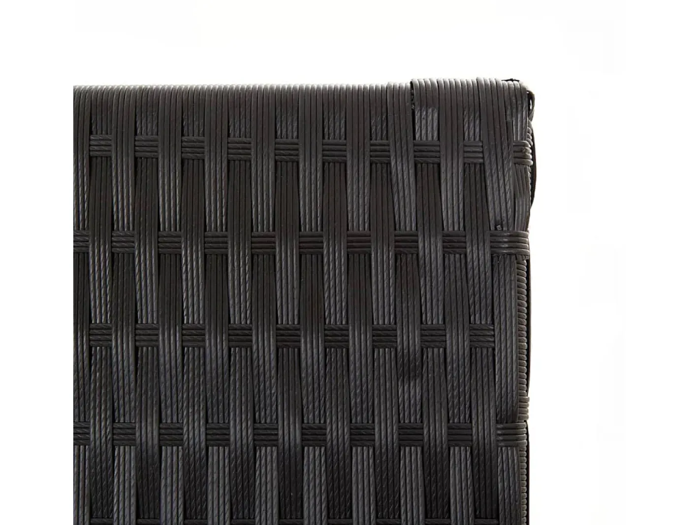 Sale Tabique divisorio de mimbre de resina negra de 6 paneles Negro