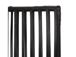 Tabique divisorio de mimbre de resina negra de 4 paneles Negro New
