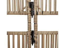 Biombo-Tabique divisorio de mimbre de resina de 6 paneles Beige