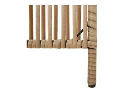 Biombo-Tabique divisorio de mimbre de resina de 6 paneles Beige