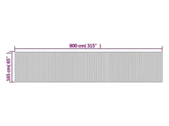Best Tabique divisorio marrón oscuro 165x800 cm bambú Marru00f3n