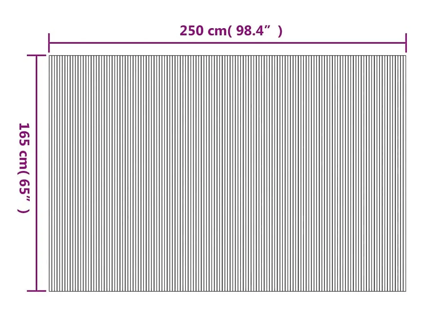 Outlet Tabique divisorio marrón 165x250 cm bambú Marru00f3n