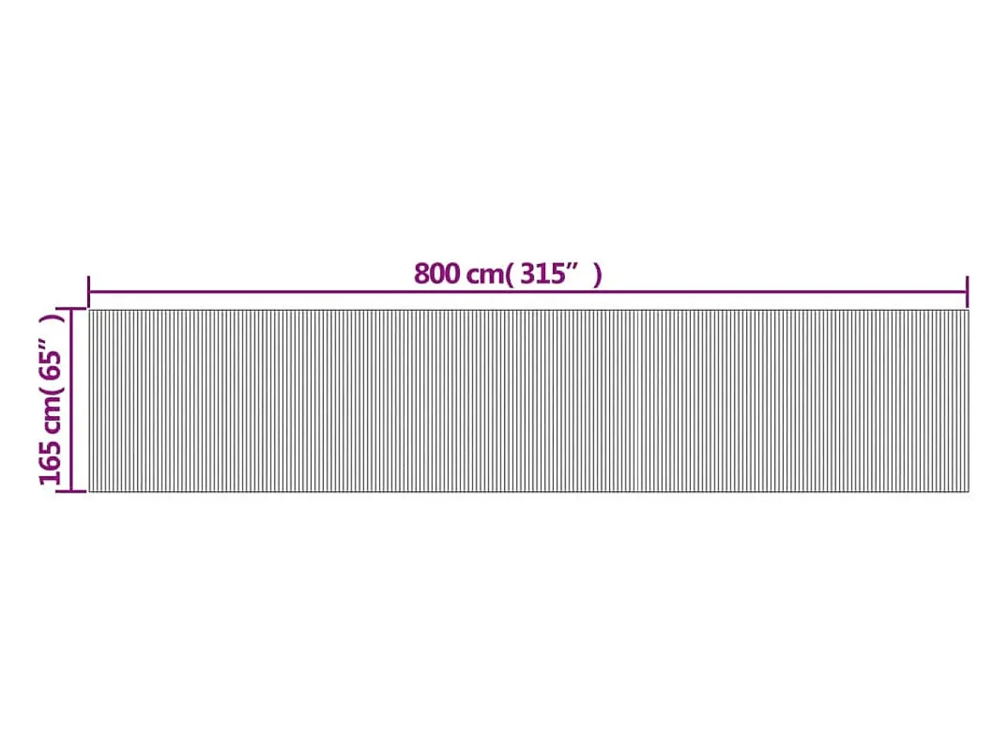 Tabique divisorio marrón 165x800 cm bambú Marru00f3n Online