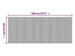 Biombo-Tabique divisorio natural claro 165x400 cm bambú Beige
