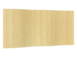 Biombo-Tabique divisorio natural claro 165x400 cm bambú Beige