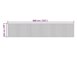 Biombo-Tabique divisorio natural 165x800 cm bambú Marru00f3n