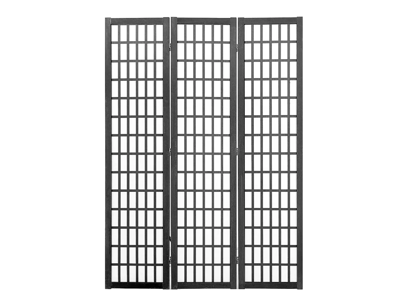 Biombo-Tabique Divisorio SucceBuy, Tabique Divisorio Japonés de 3 Paneles, Tabique Japonés Portátil, de Madera, Gira 360°, 120,5 x 170 x 1,9 cm, para Separar Habitaciones Negro