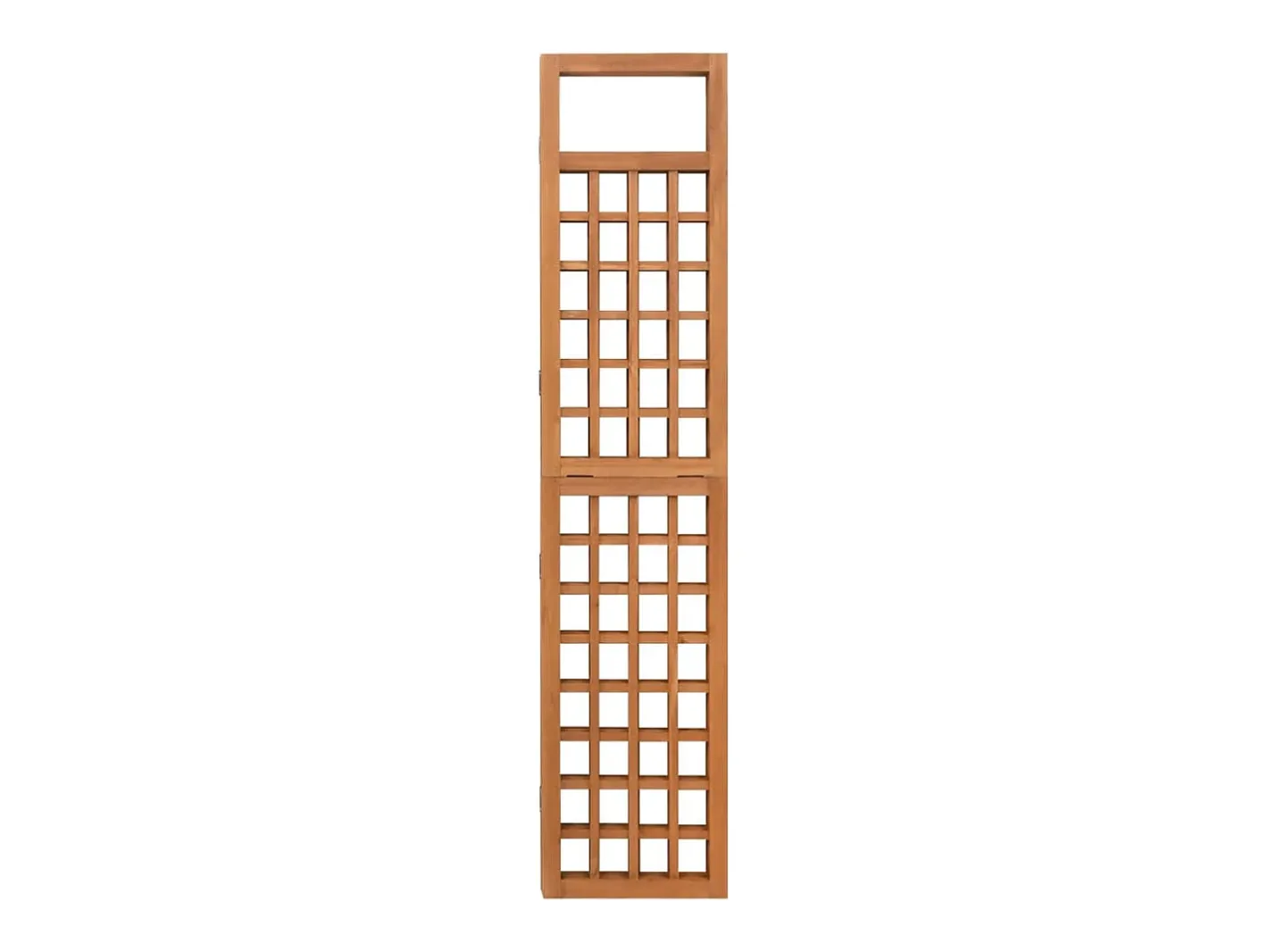 Biombo-Tabique divisorio/celosía de 3 paneles de madera maciza de abeto Marru00f3n
