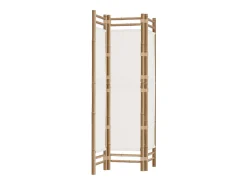 Sale Tabique plegable 3 paneles 120 cm Bambú y lona Crema