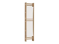 Sale Tabique plegable 3 paneles 120 cm Bambú y lona Crema
