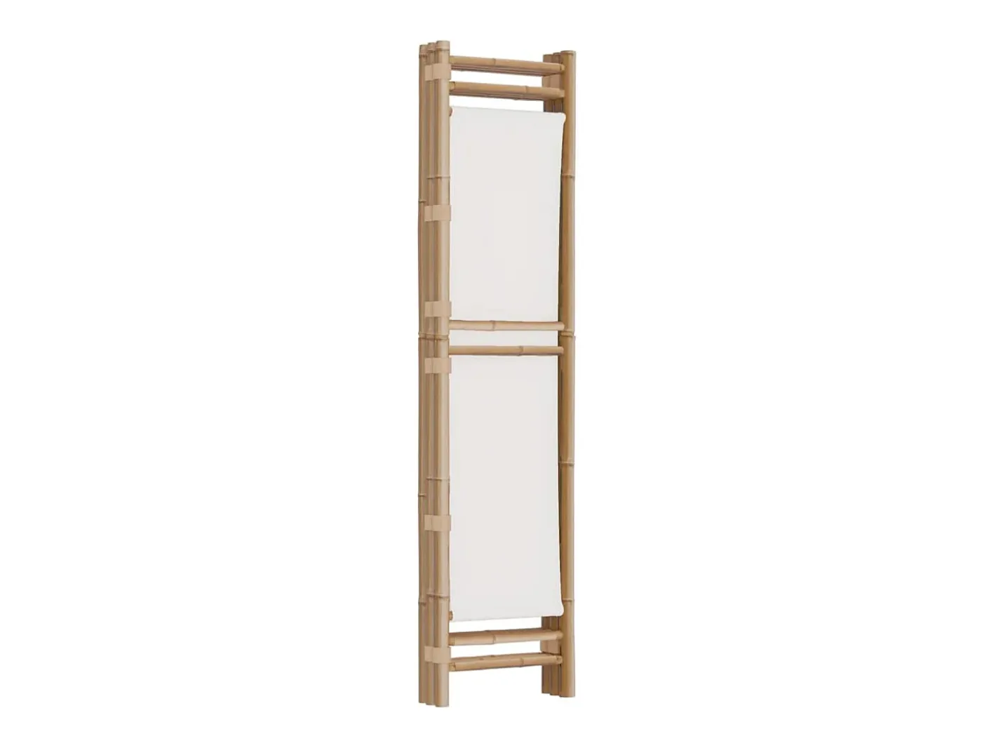 Sale Tabique plegable 3 paneles 120 cm Bambú y lona Crema