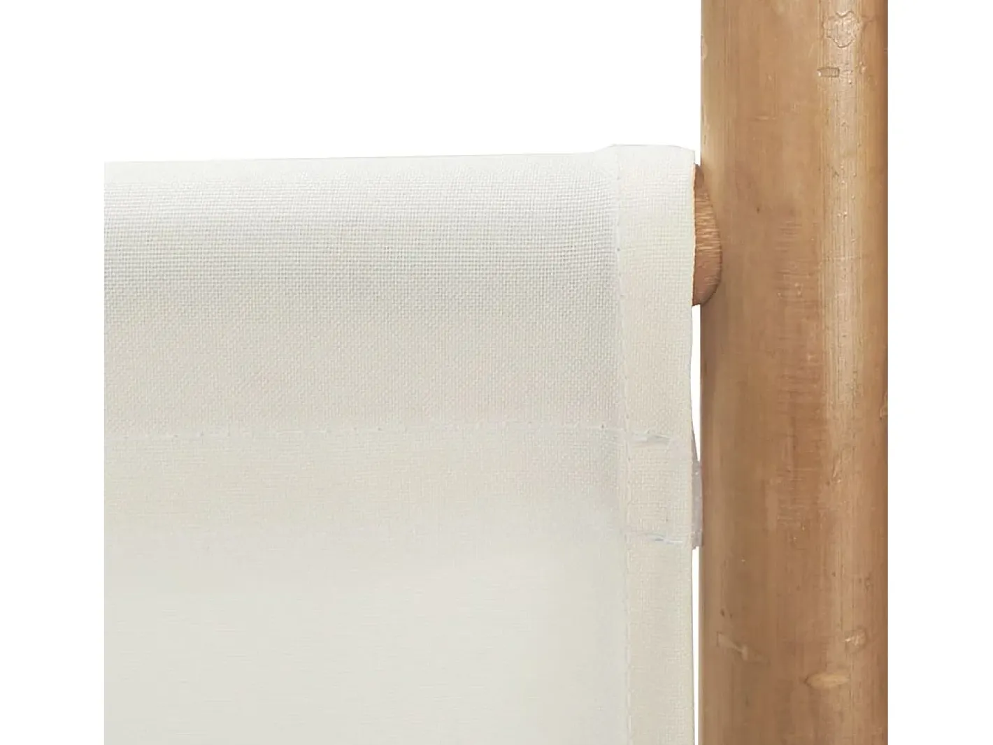 Sale Tabique plegable 3 paneles 120 cm Bambú y lona Crema