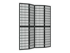 Biombo-Tabique plegable 4 paneles 160x170 cm Negro