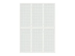 Biombo-Tabique plegable 3 paneles 120x170 cm Blanco