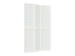Biombo-Tabique plegable 3 paneles 120x170 cm Blanco