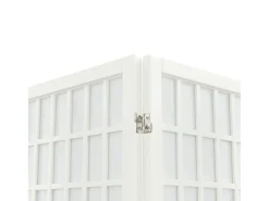 Biombo-Tabique plegable 3 paneles 120x170 cm Blanco