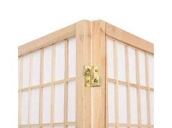 Biombo-Tabique plegable 4 paneles 160x170 cm Marru00f3n