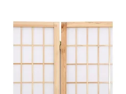 Biombo-Tabique plegable 4 paneles 160x170 cm Marru00f3n