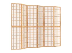 Clearance Tabique plegable 6 paneles 240x170 cm Marru00f3n