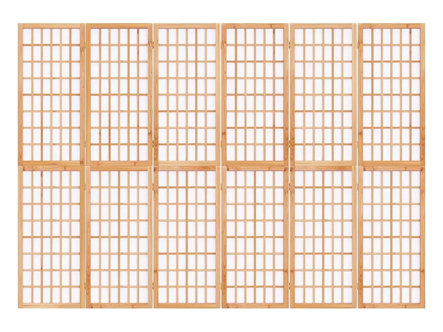 Clearance Tabique plegable 6 paneles 240x170 cm Marru00f3n